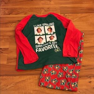 ELF Green and Red Kids Pajama Set